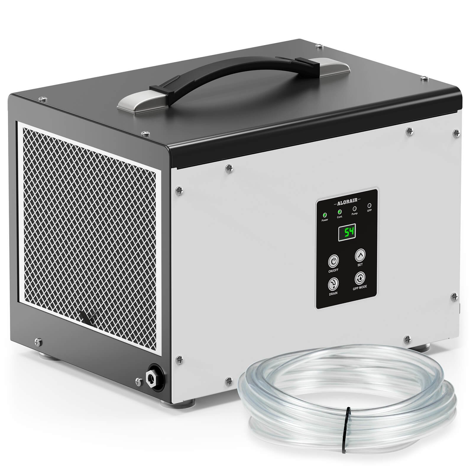 AlorAir Sentinel HD35P cabinet and supplied drain hose